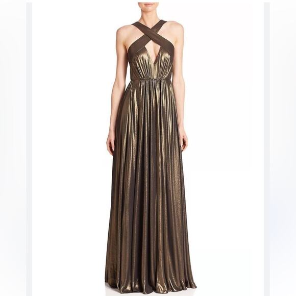 Haltson Hertiage Formal full Length Gown in Bronze Goddess SZ 8 - Picture 1 of 11